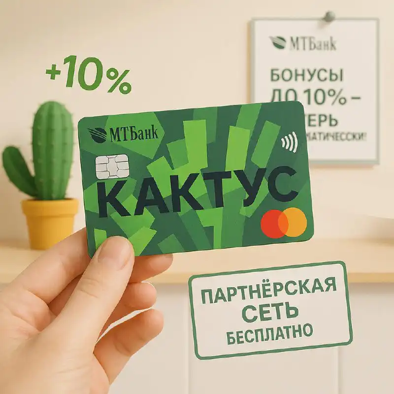Изменения в программе лояльности «Кактус» от МТБанка: опция «Партнерская сеть» становится бесплатной
